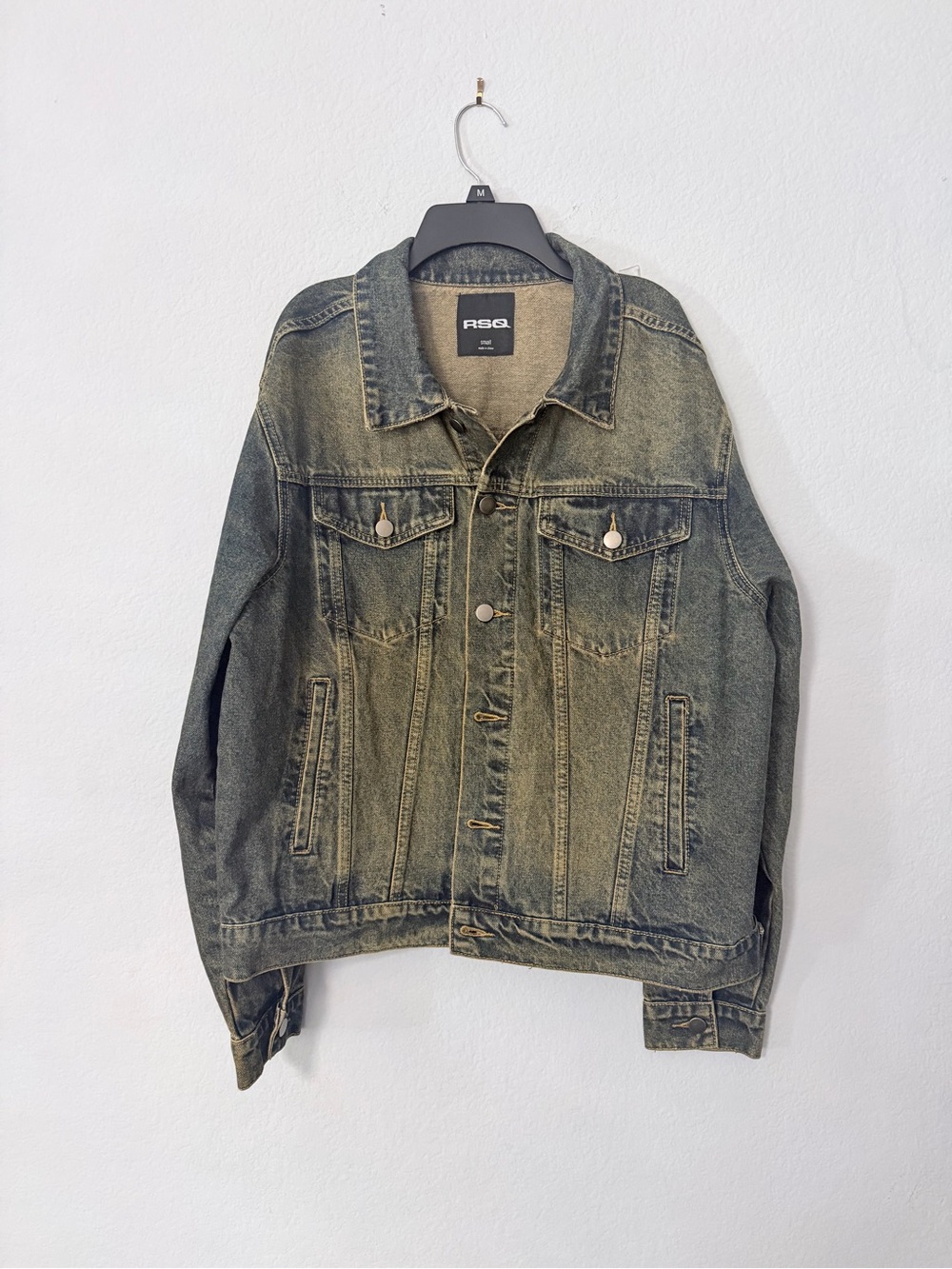 RSQ Washed Black Denim Jacket - Men's